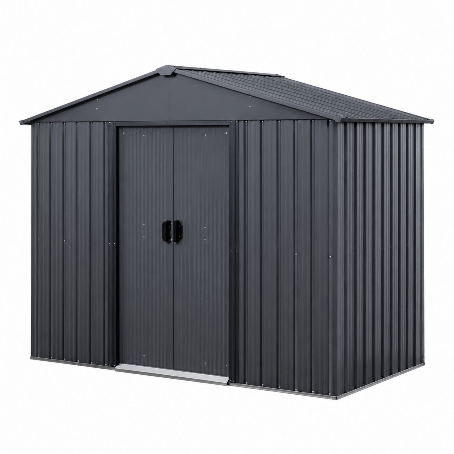 Capanno da Giardino in Acciaio Zincato Scuro-Plypractical