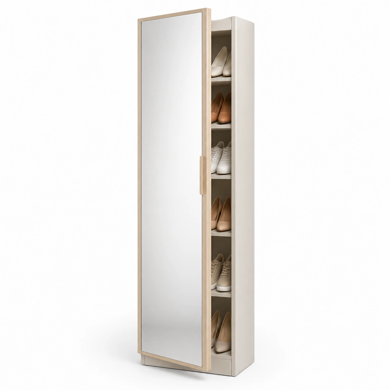 Zapatero vertical con espejo-Wohnmere
