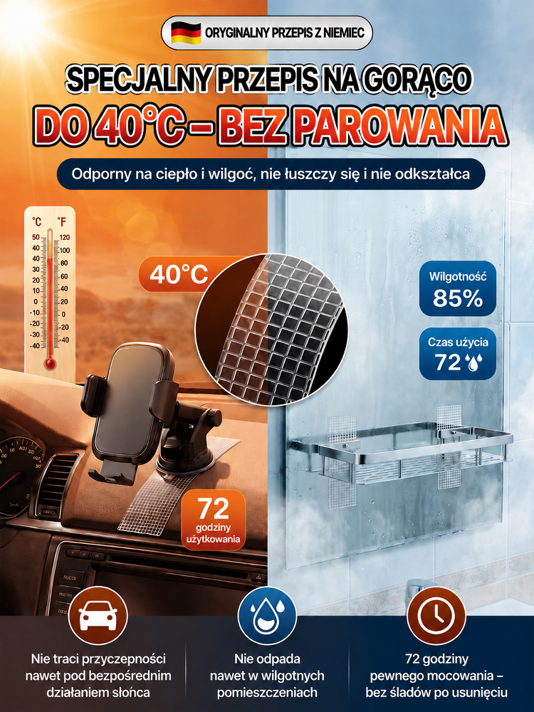 🚀 -80% WYPRZEDAŻ! Wzmocniona Taśma Nano Grid | Bez Wiercenia + Wielokrotnego Użytku