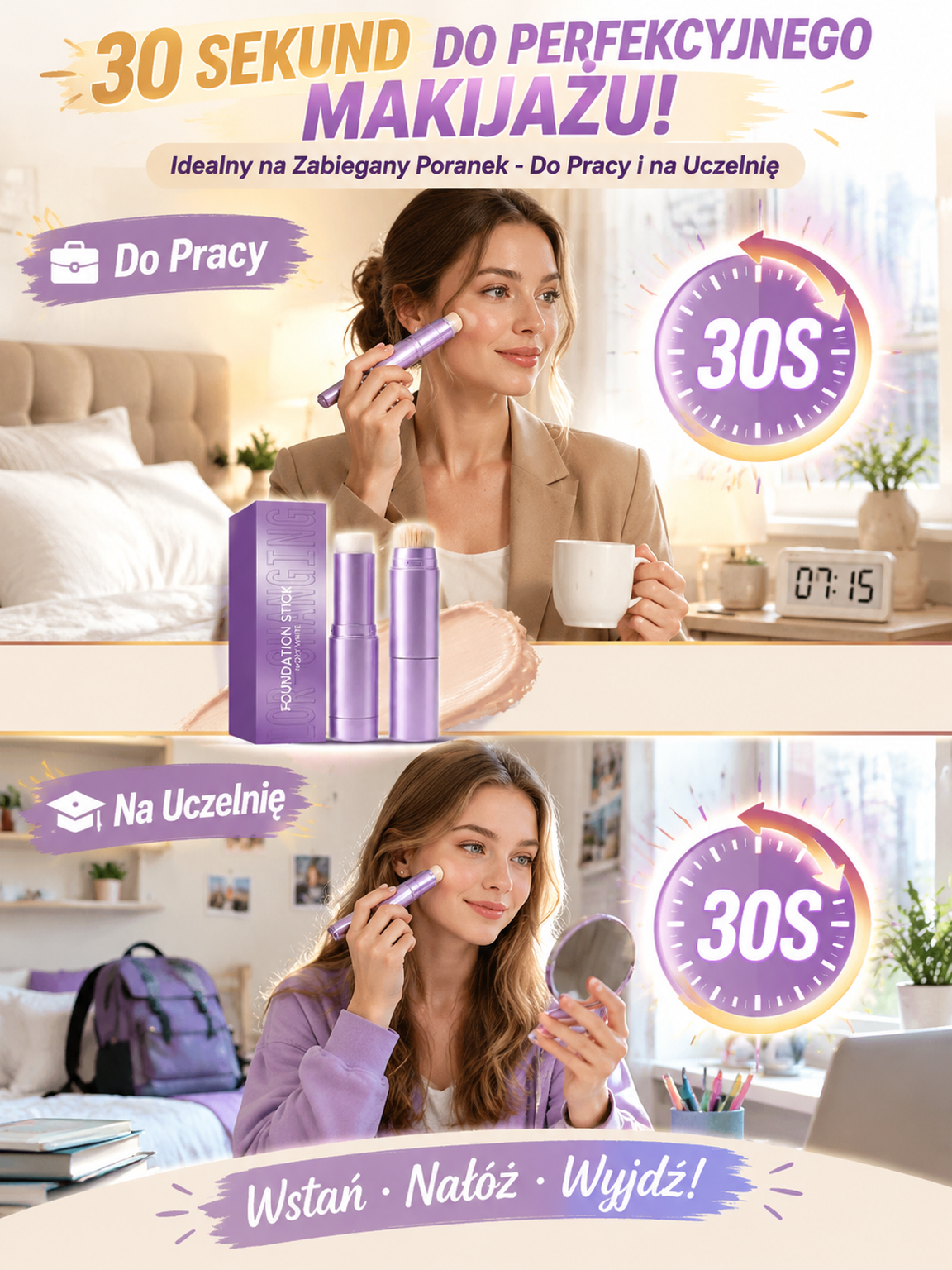 ✨ Rewolucja makijażu w 30 sekund – Idealna cera bez wysiłku! ✨