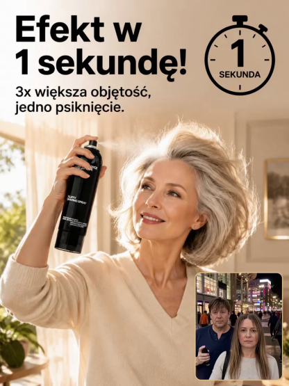 1-sekundowy puszysty, odświeżający i lekki spray do stylizacji