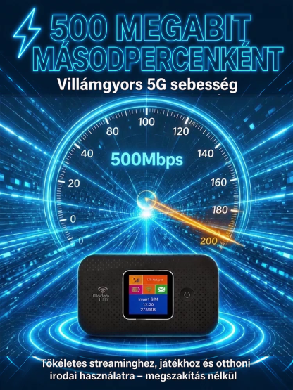 【50% Akció】Magyarország Kedvence: Hordozható 4G/5G Mobil WiFi - Szupergyors Internet Bárhol