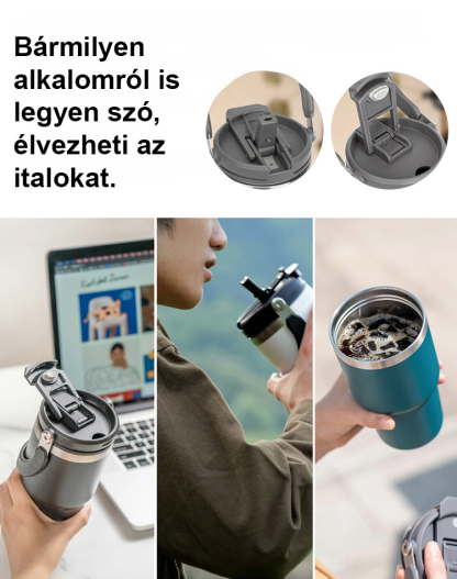 【Nagy kapacitású】hőtartó és hűtőtartó bögre