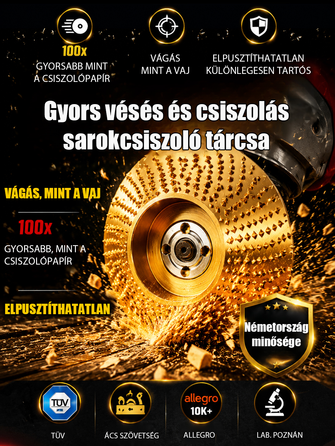 🔥[50% Akció] Kopásálló Német Flex Tárcsa - Gyors Vésés és Csiszolás🛠️