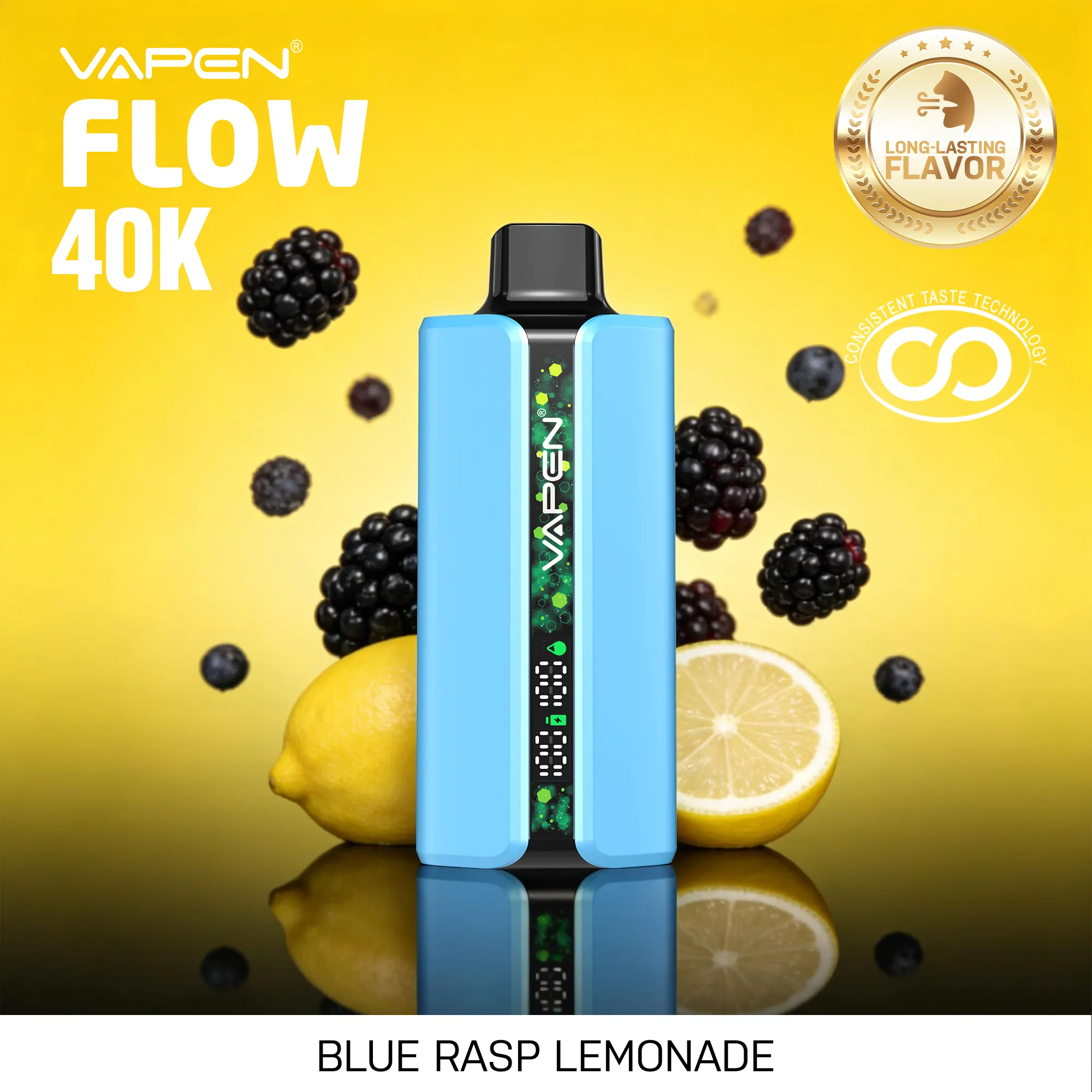 VAPEN FLOW 40000 Puffs - Lemoniada niebieska malina