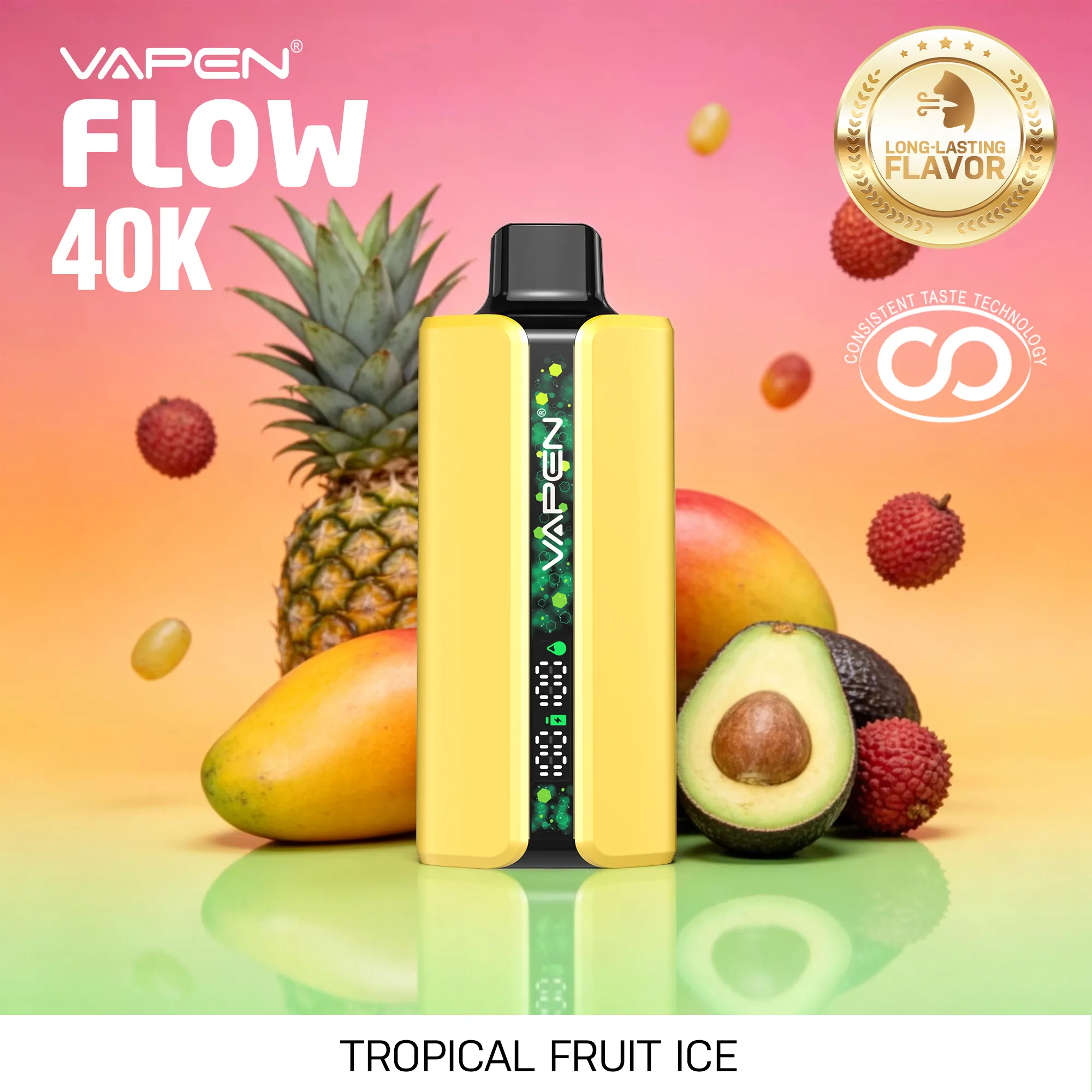 VAPEN FLOW 40000 Puffs - Owoce tropikalne lodowe