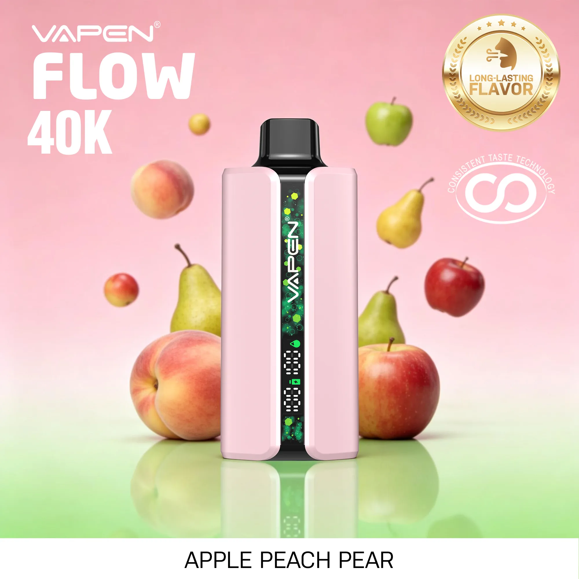 VAPEN FLOW 40000 Puffs - Jabłko Brzoskwinia Gruszka