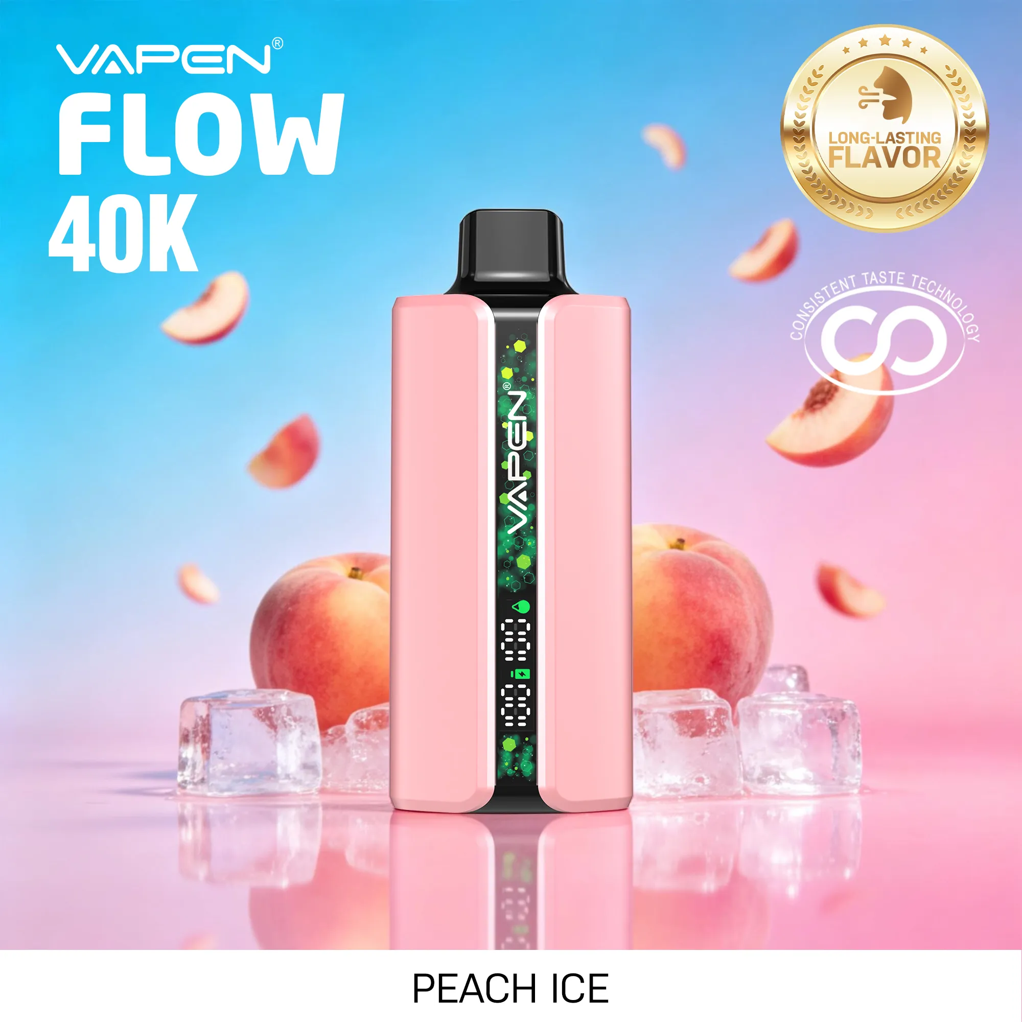 VAPEN FLOW 40000 Puffs - Brzoskwiniowy Lód