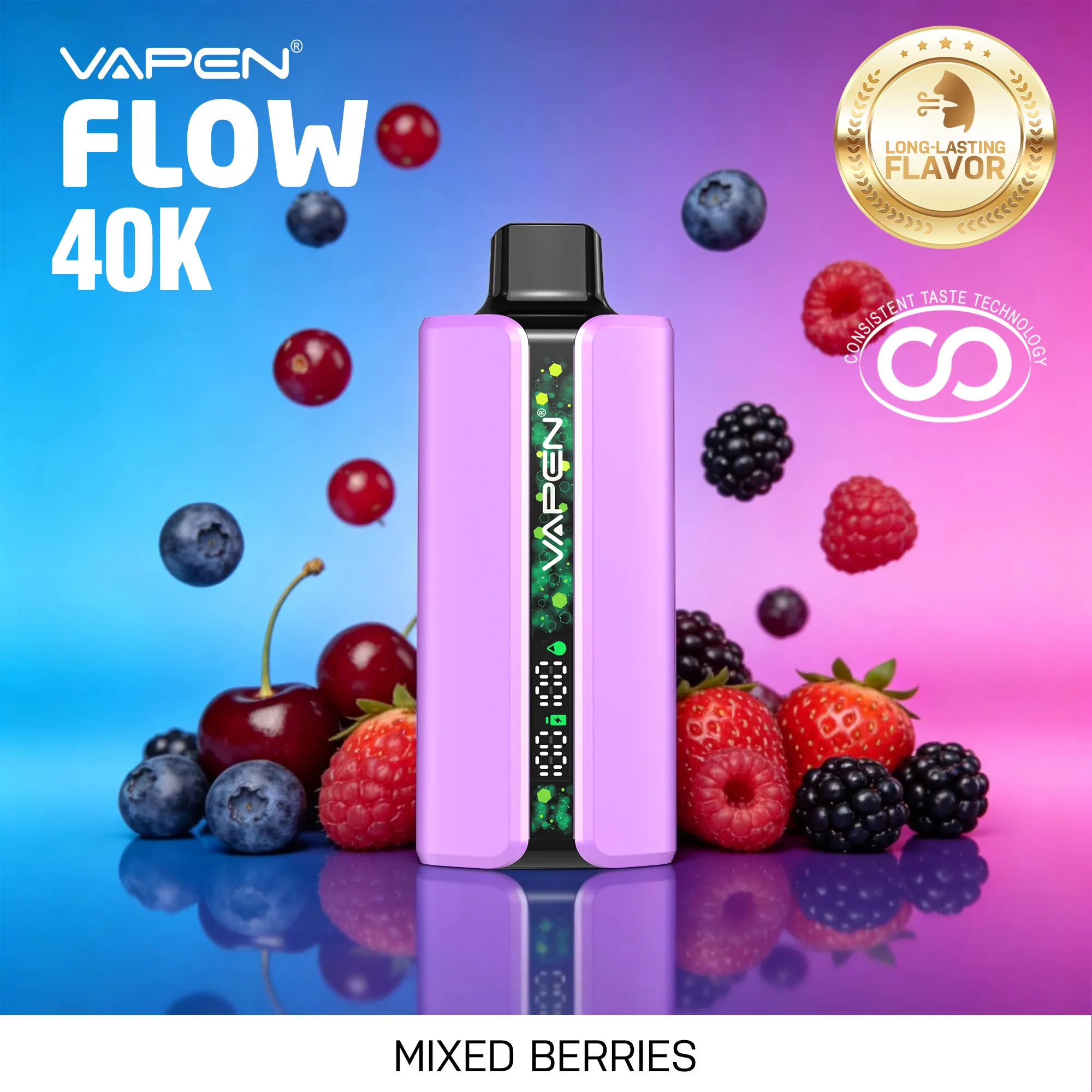 VAPEN FLOW 40000 Puffs - Owoce leśne