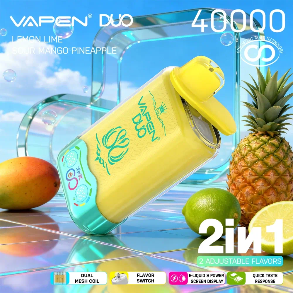 VAPEN DUO 40000 Puffs - Cytryna Limonka & Kwaśne Mango Ananas