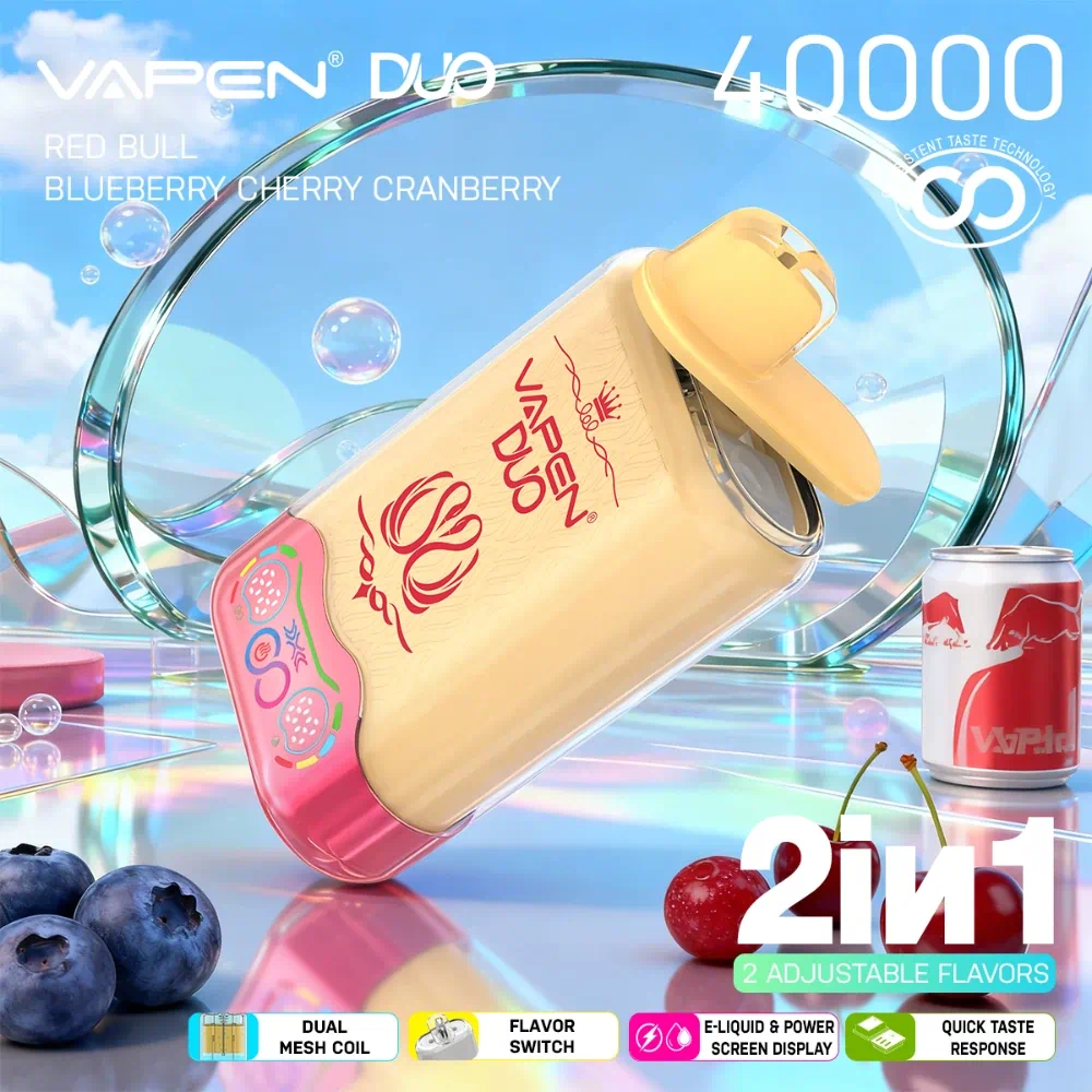 VAPEN DUO 40000 Puffs - Red Bull & Jagoda Wiśnia Żurawina