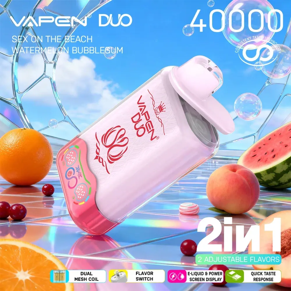 VAPEN DUO 40000 Puffs - Sex on the Beach & Arbuzowa Guma Balonowa