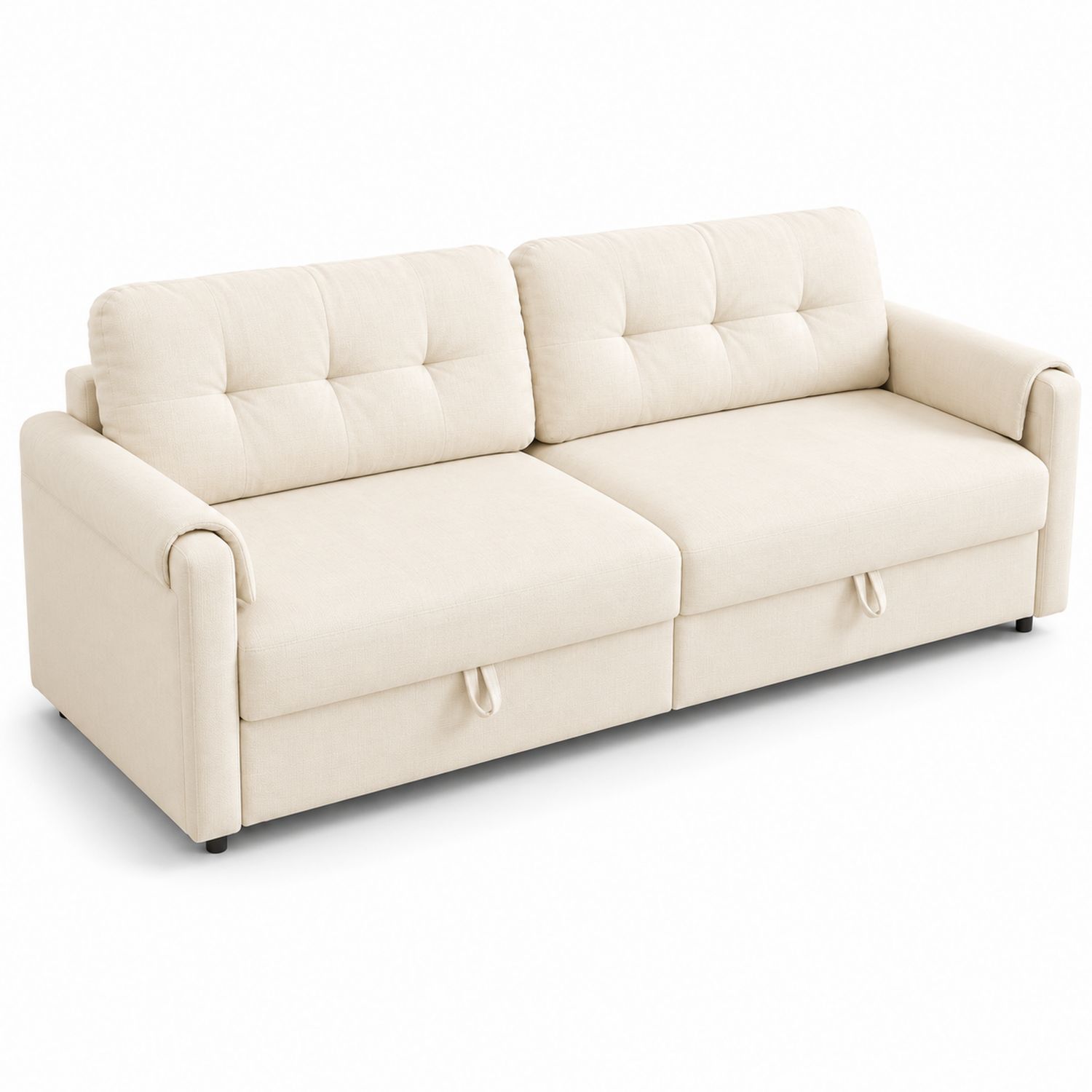 Sofá cama 3 plazas tela beige 200cm