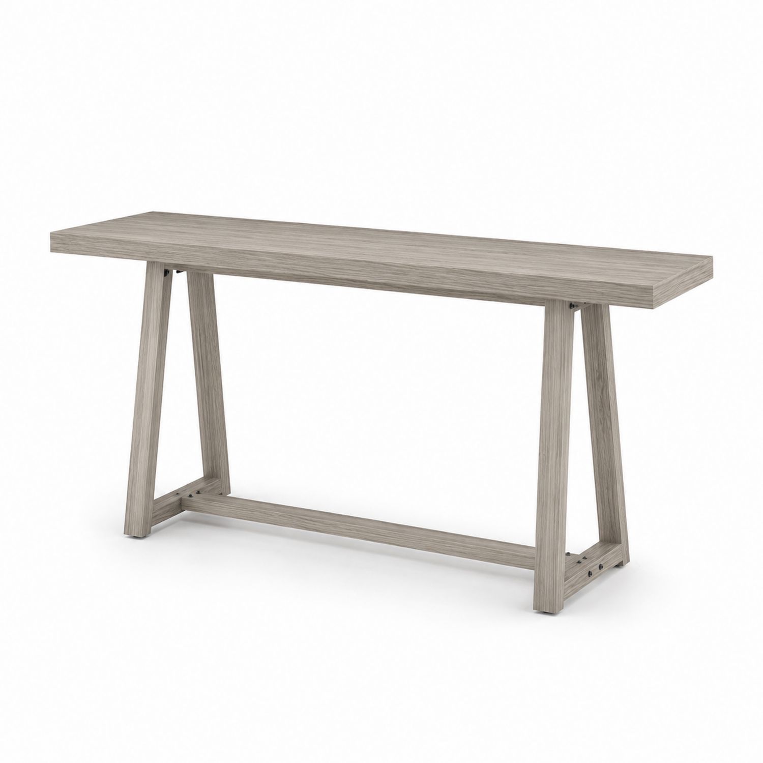 Mesa consola de madera gris 120x40x75 cm