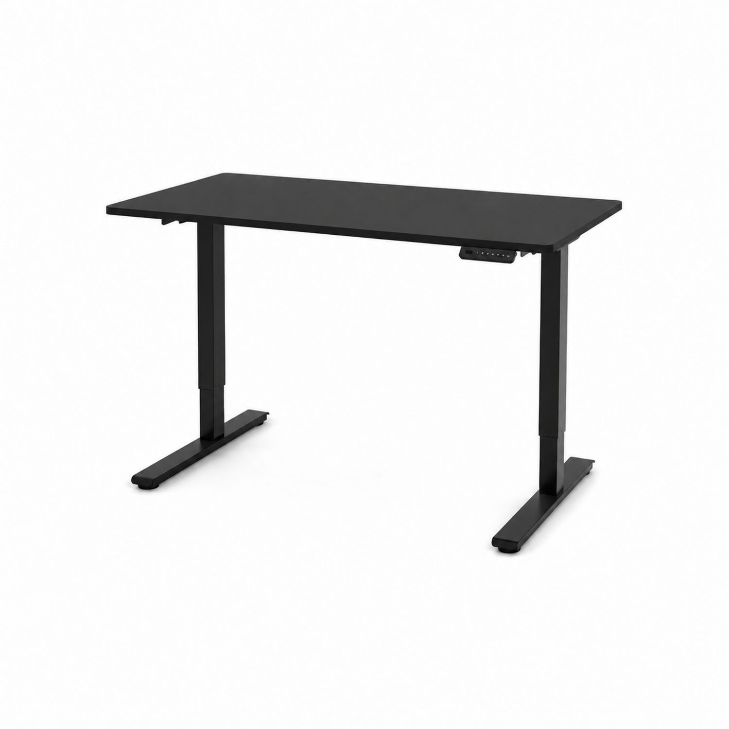 Escritorio ajustable de MDF y metal negro