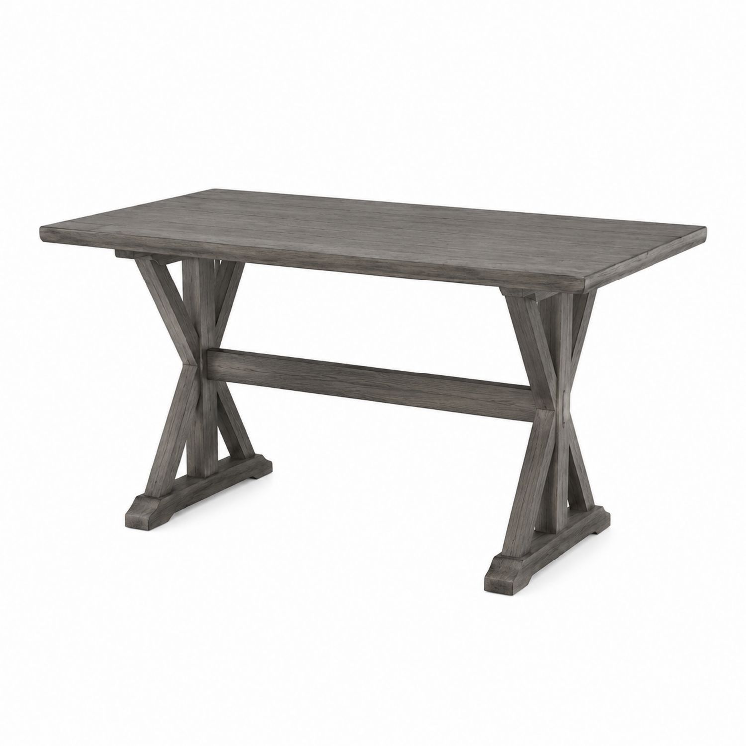 Mesa de comedor rectangular de madera de acacia 180x90x76 cm Gris