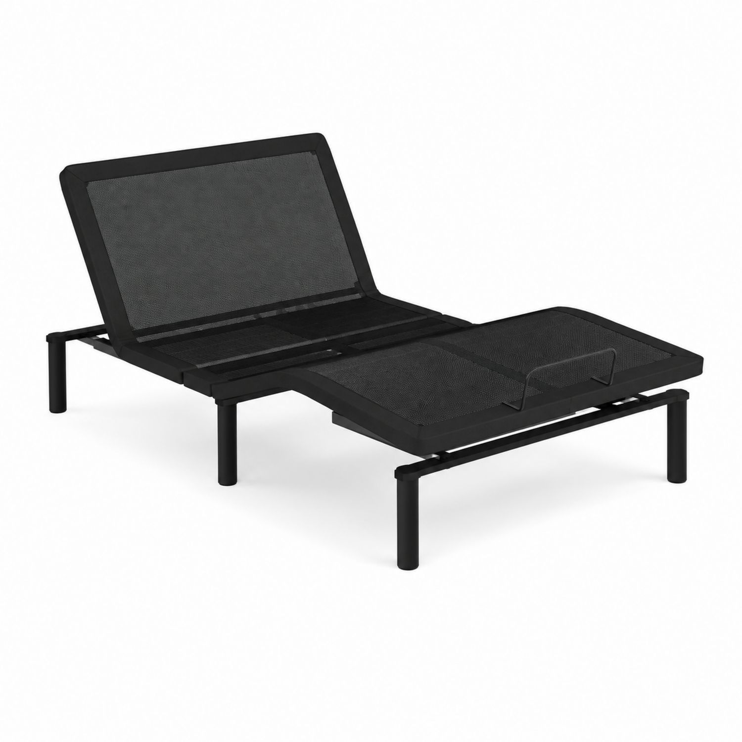 Base de Cama Ajustable de Metal Negro 190x90 cm
