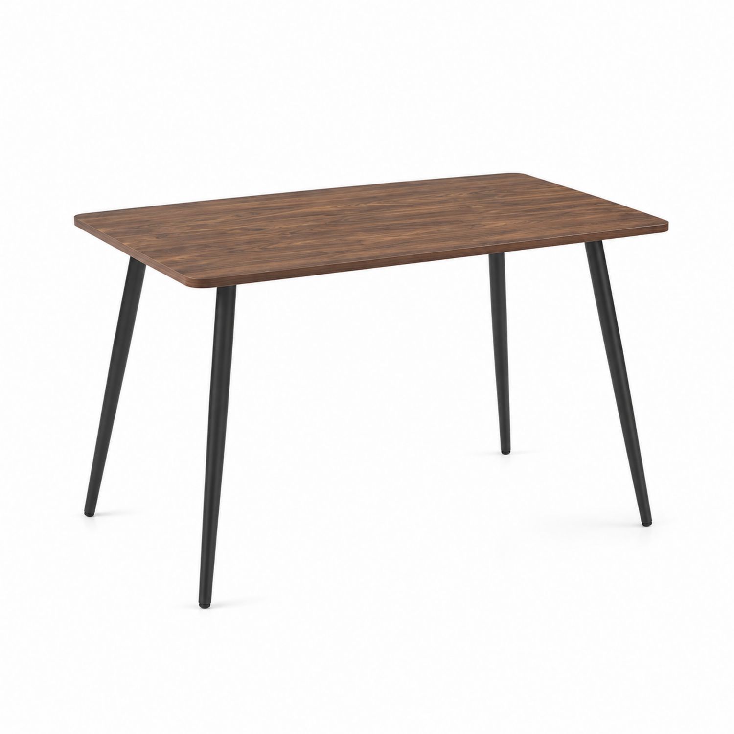 Mesa de Madera de Nogal con Patas de Metal