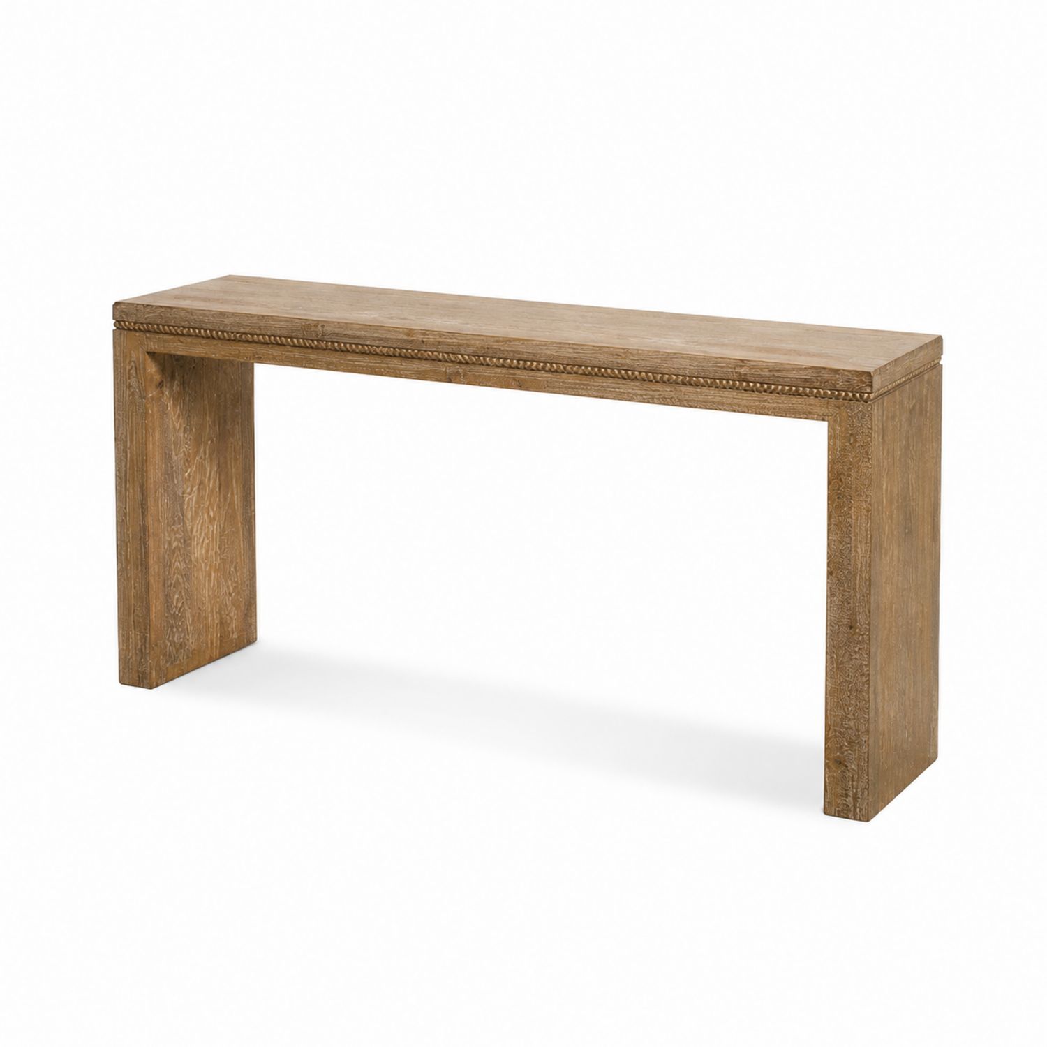 Mesa consola de madera de roble marrón 120x30x80 cm