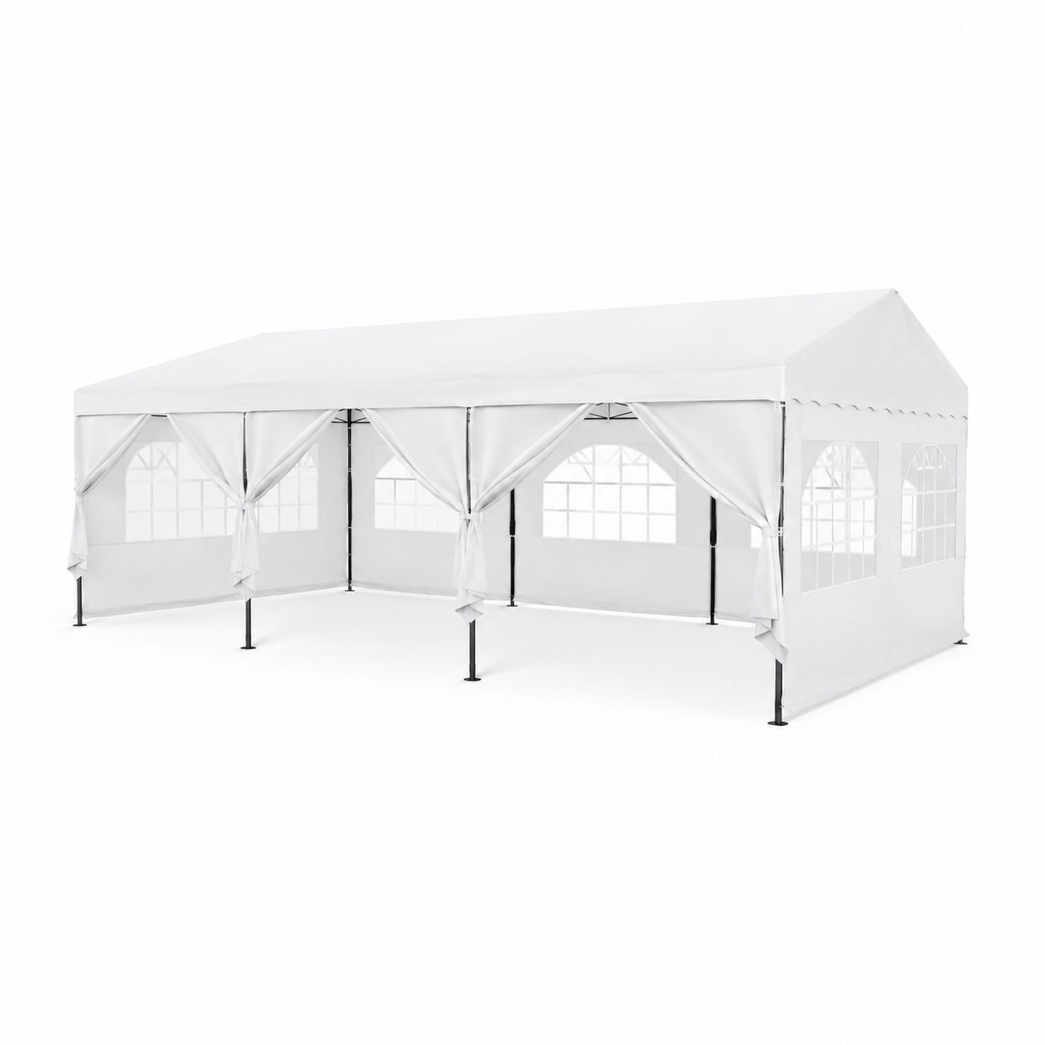 Carpa de Jardín 6x3 m Poliéster Blanco con Estructura de Acero