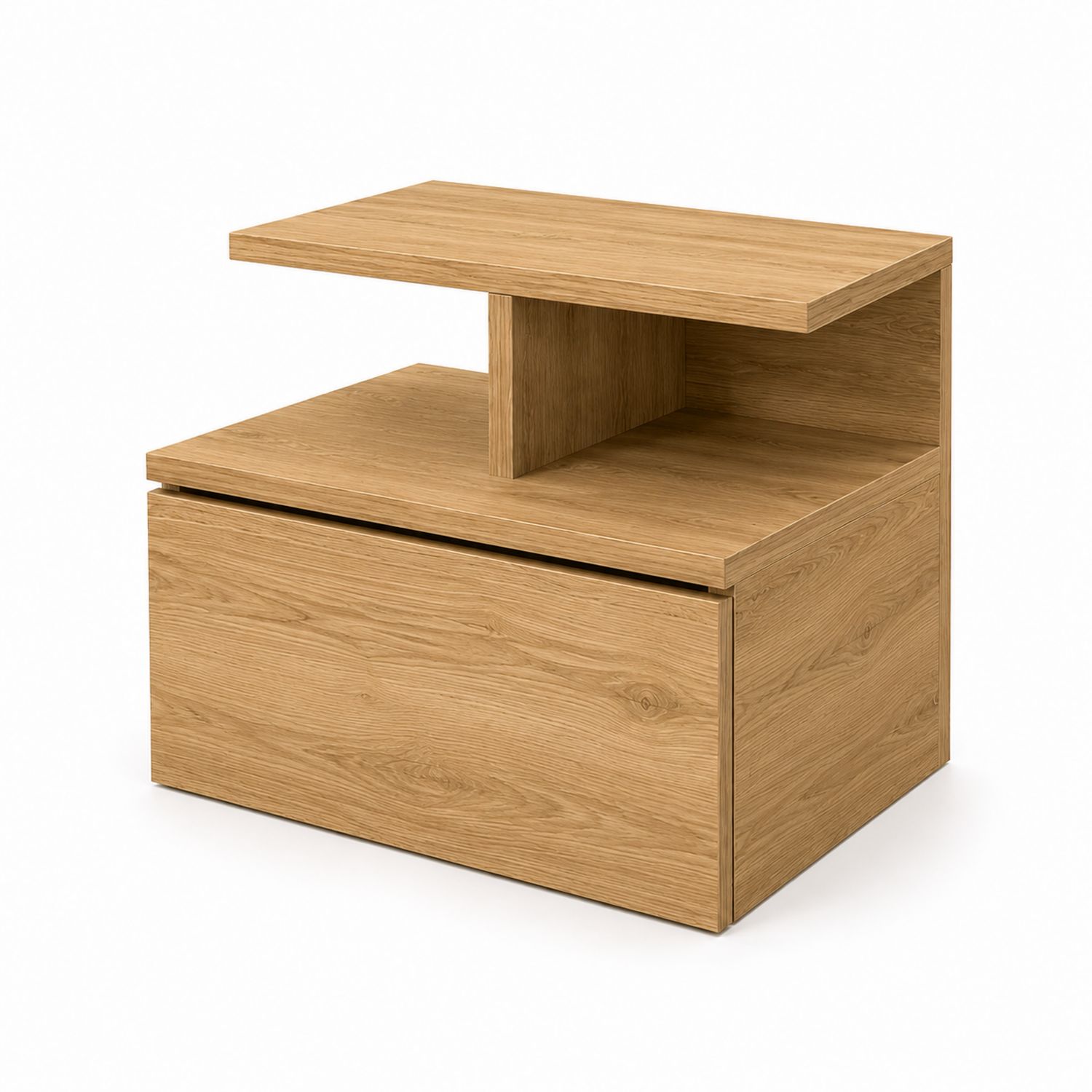 Comodino in Legno di Rovere MDF 60x40x50 cm