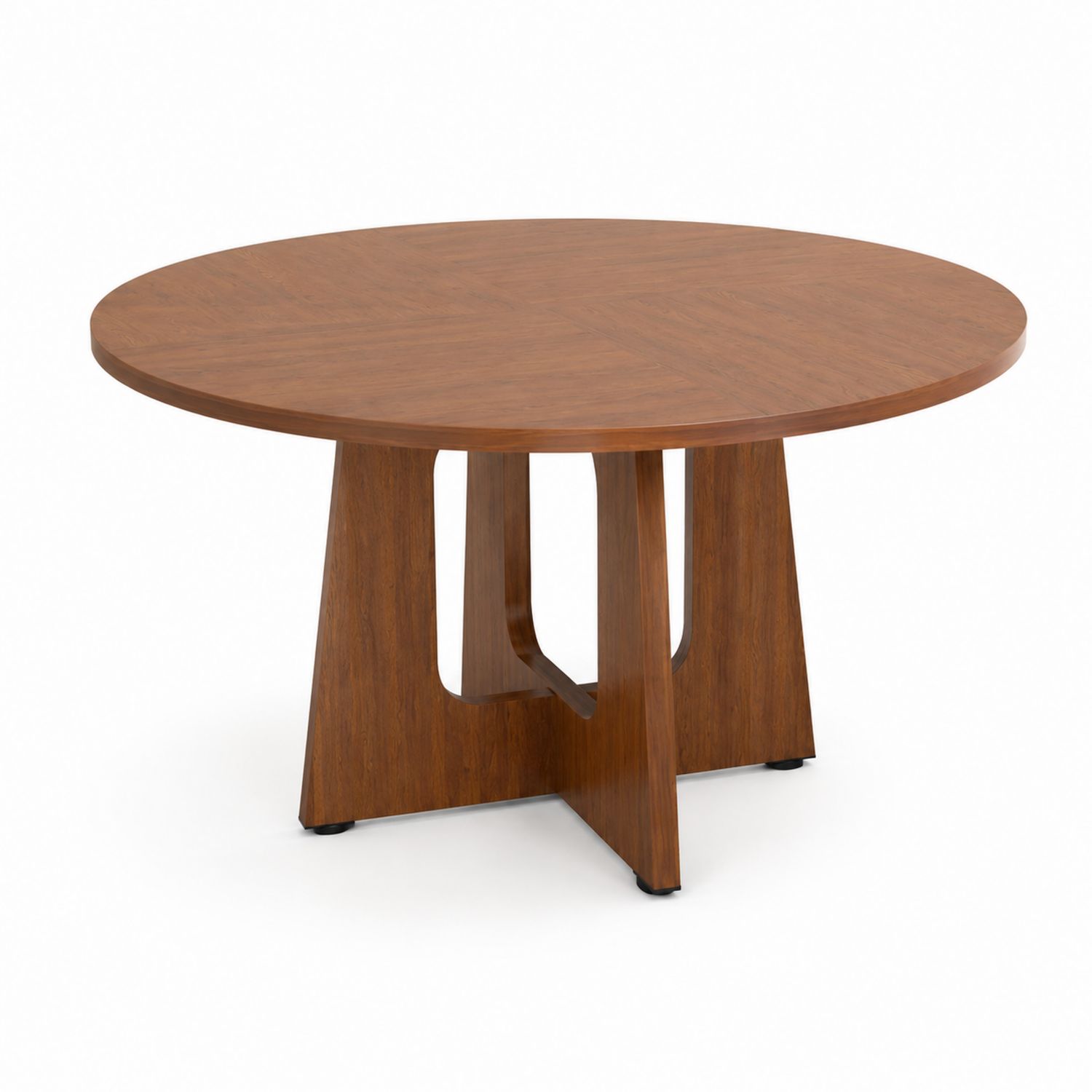 Tavolo da pranzo rotondo in legno noce, diametro 120 cm