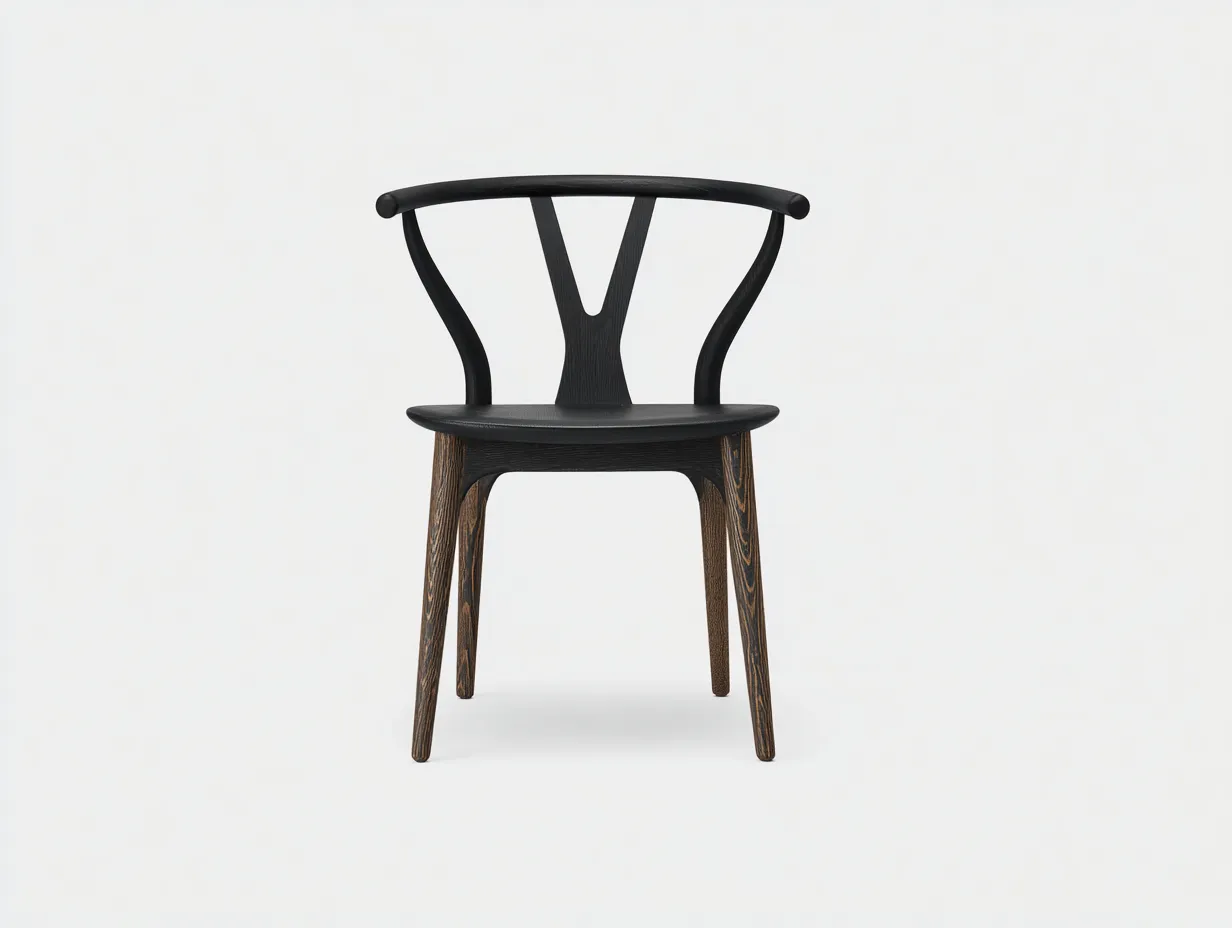 Stuhl Holz 55x53x76 cm - schwarz - Y-Rückenlehne für Esszimmer