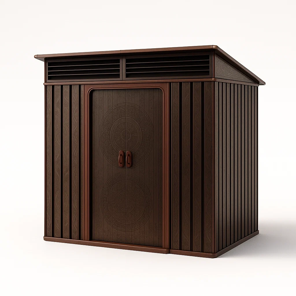 Gartenhaus Kunststoff Dunkelbraun 200x160x210 cm-Nestalorae