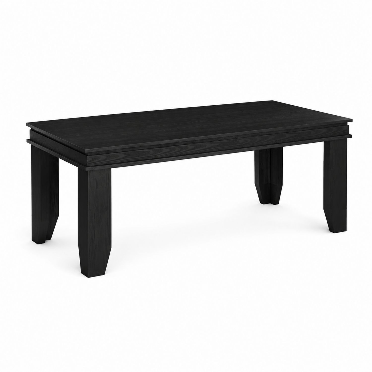 Mesa de comedor de madera negra 180x90x75 cm