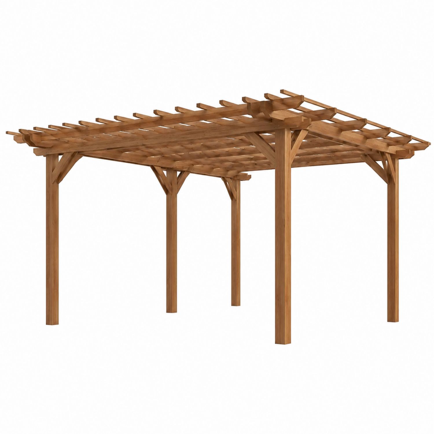 Pérgola de Madera de Pino para Exterior 4x3 m