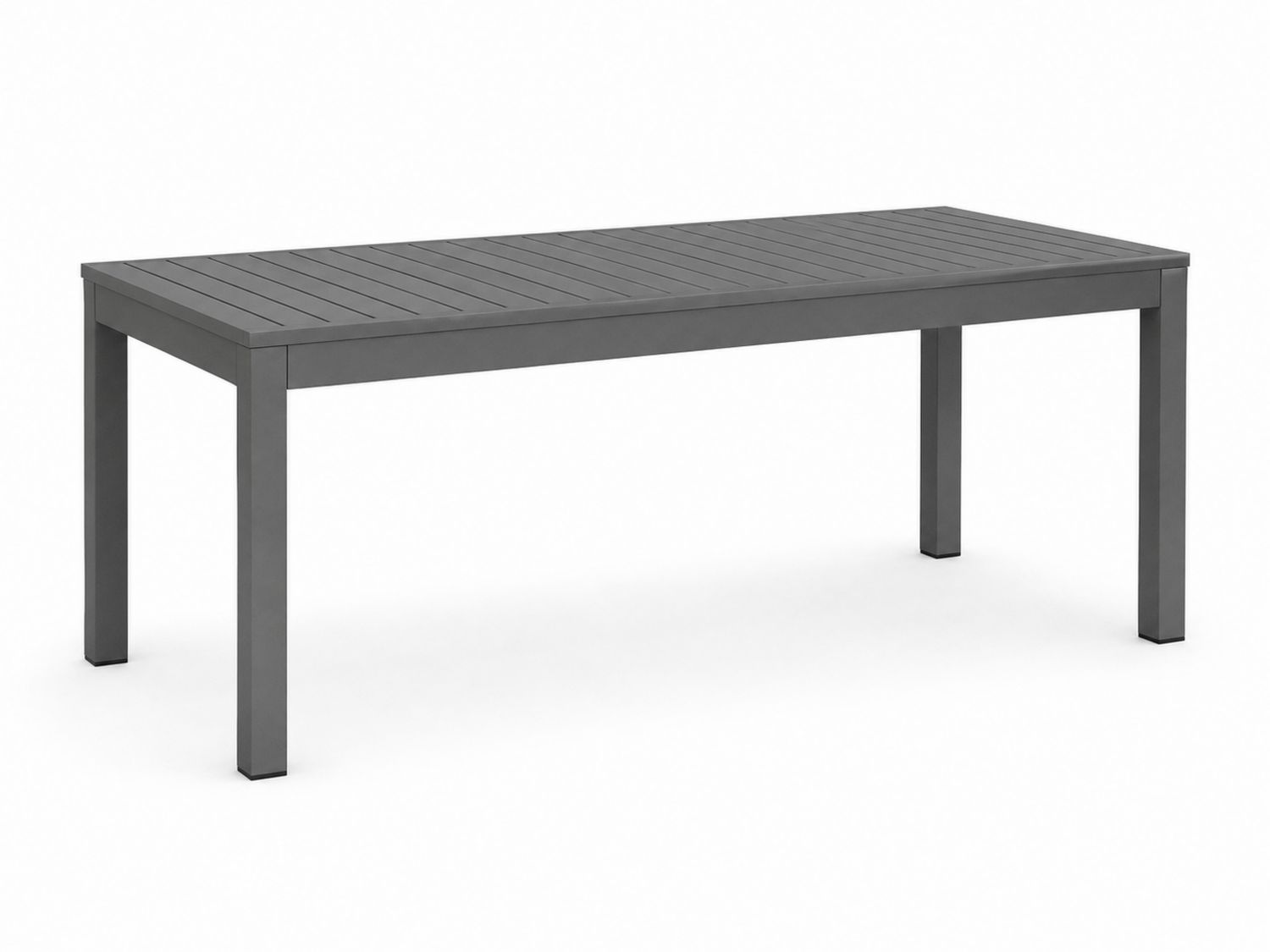 Tavolo da pranzo in metallo grigio per esterno 180x90x75 cm