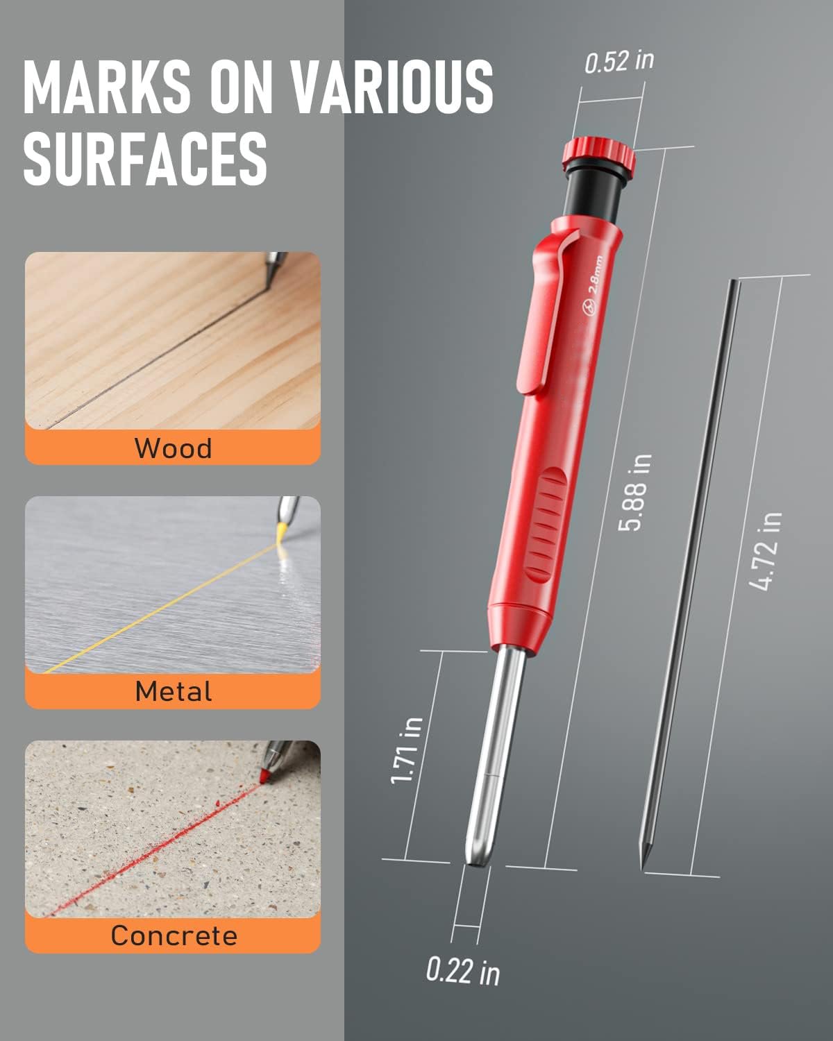 Carpenter Pencil with Sharpener