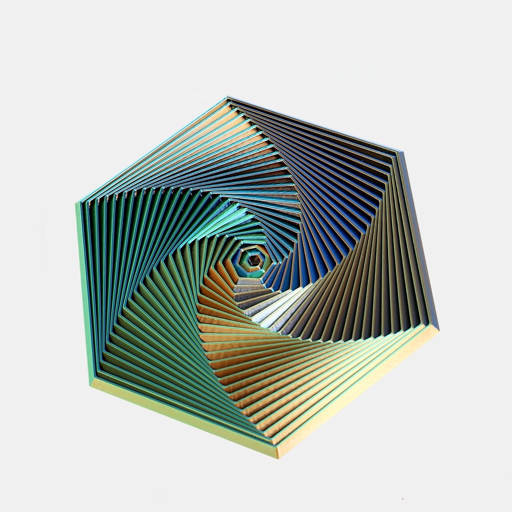 3D Printed Hexagonal Magic Spiral Tower Puzzle Decompression Toy