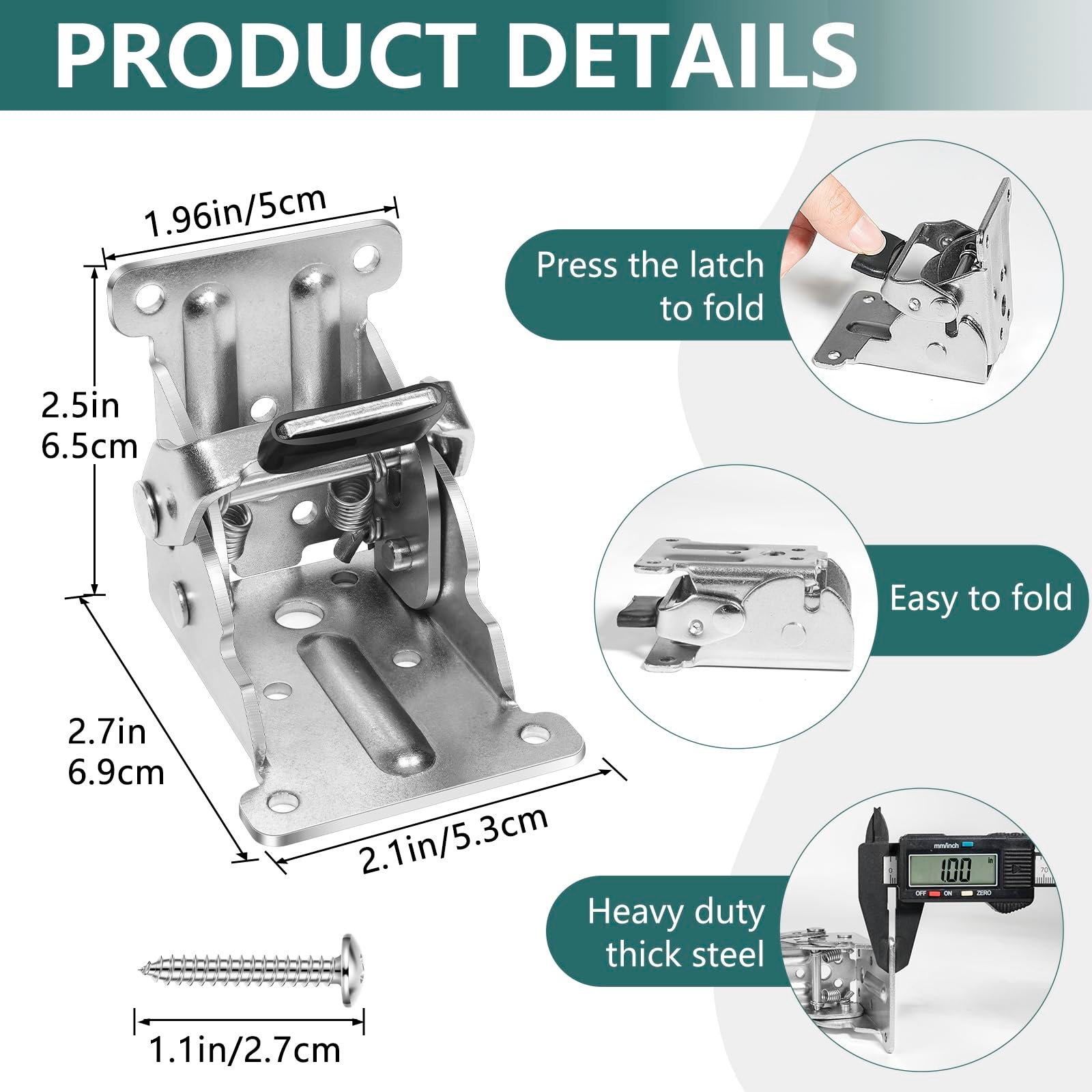 Foldable Self-Locking Hinge