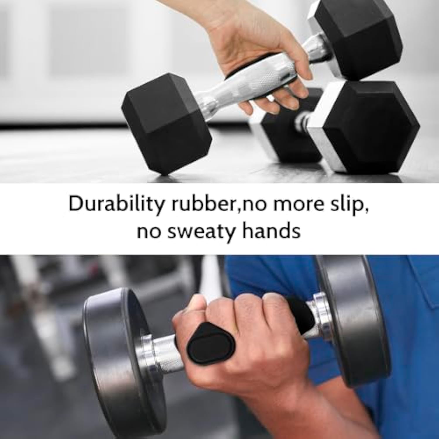 Weight Lifting Gloves : Rubber Gym Weightlifting Anti-Slip Workout Grips