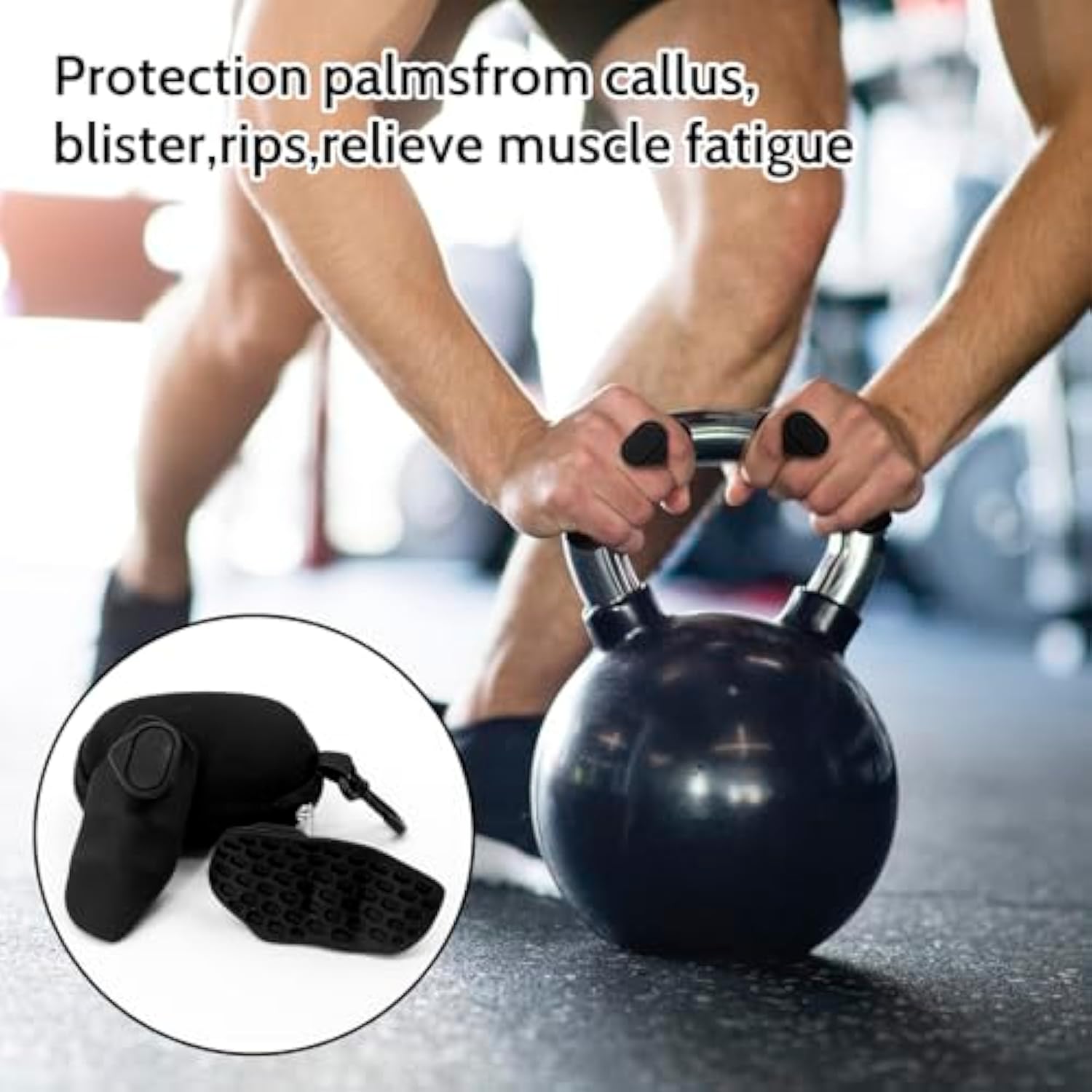 Weight Lifting Gloves : Rubber Gym Weightlifting Anti-Slip Workout Grips