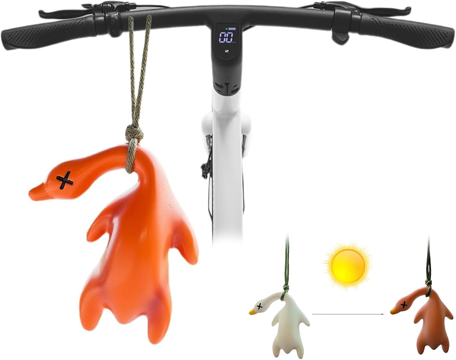UV Color-Changing Roast Duck Keychain