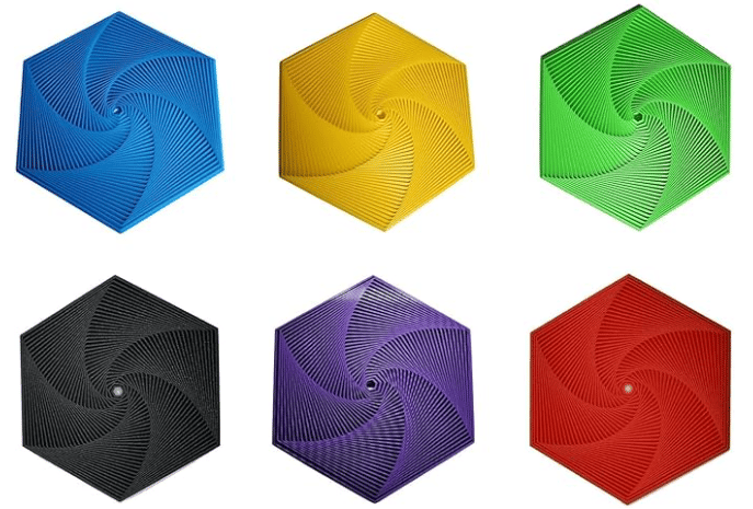 3D Printed Hexagonal Magic Spiral Tower Puzzle Decompression Toy