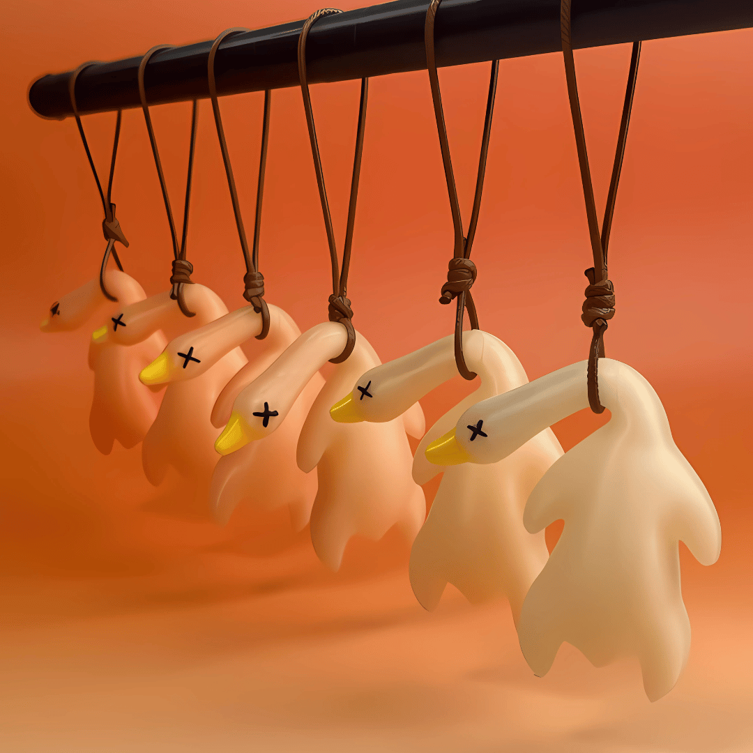 UV Color-Changing Roast Duck Keychain