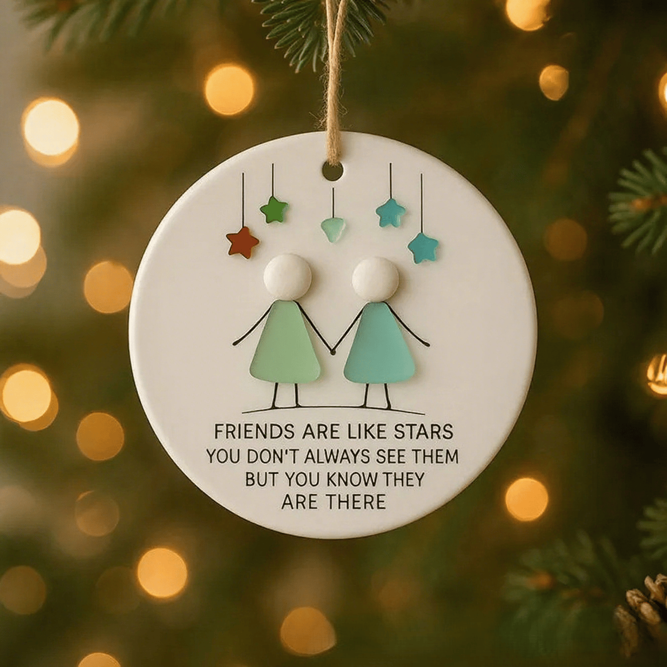 Heart-Shaped Sea Glass Friendship Decor