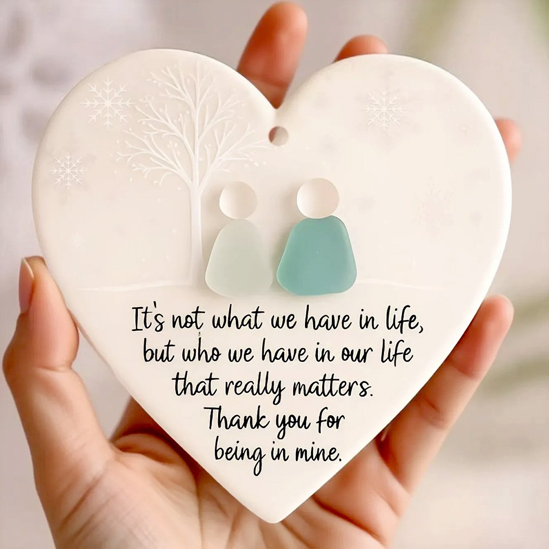 Heart-Shaped Sea Glass Friendship Decor