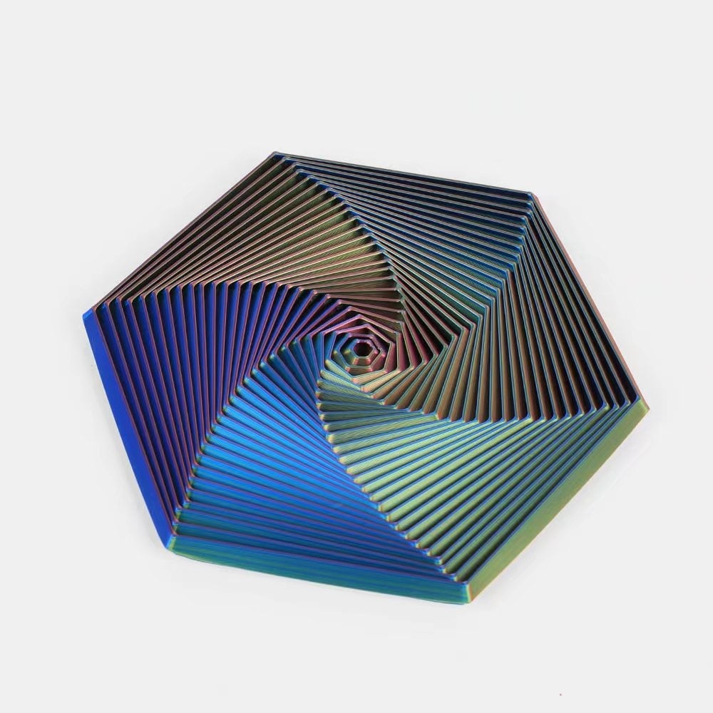 3D Printed Hexagonal Magic Spiral Tower Puzzle Decompression Toy