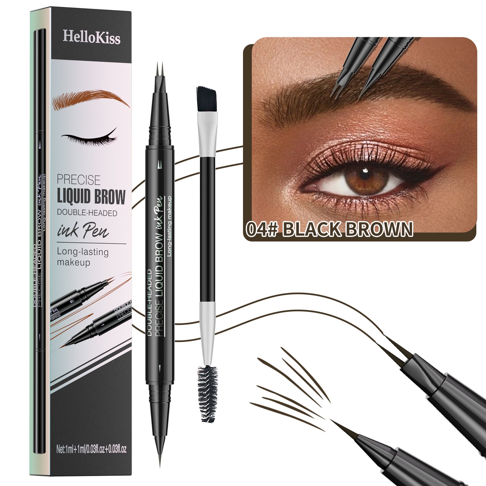 2-in-1 Waterproof Eyebrow Pen