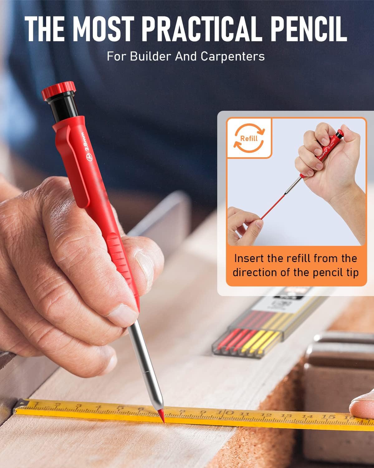 Carpenter Pencil with Sharpener