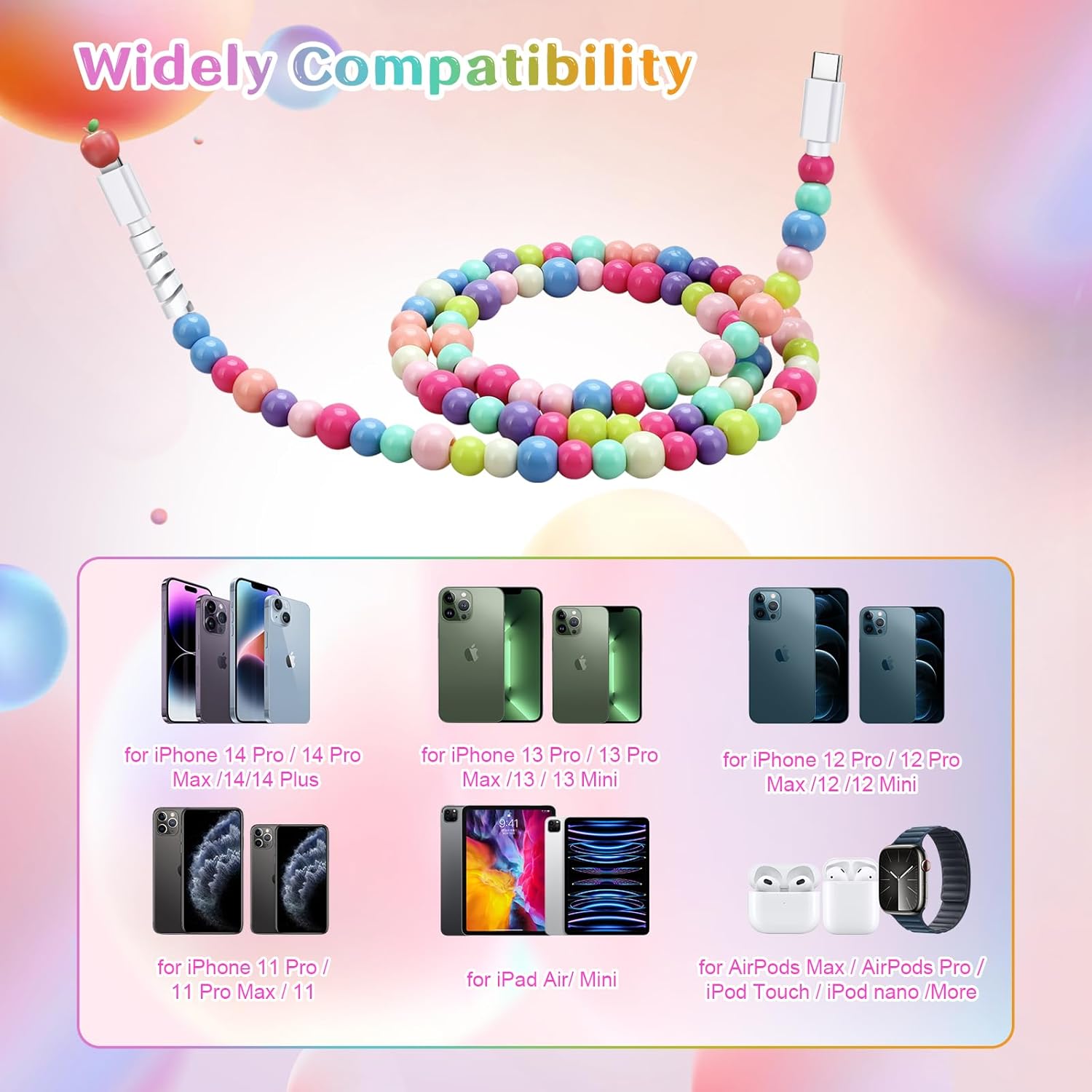Colorful charger cable