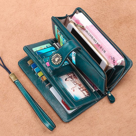 RFID Leather Wallets for Women