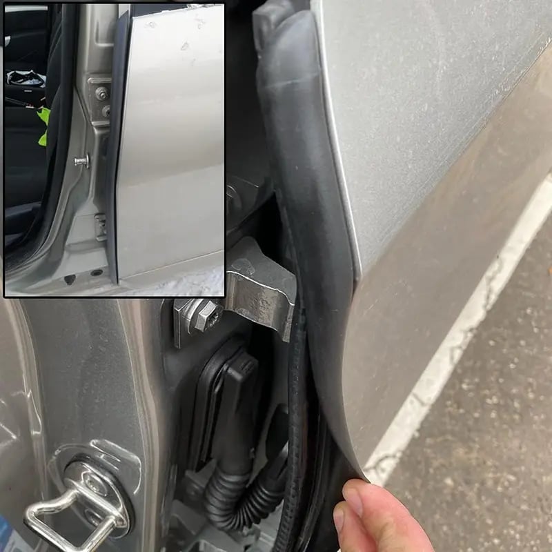 2PCS Car Door Seal Strip with Built-in Steel Clips, B-Pillar Sealing Strip