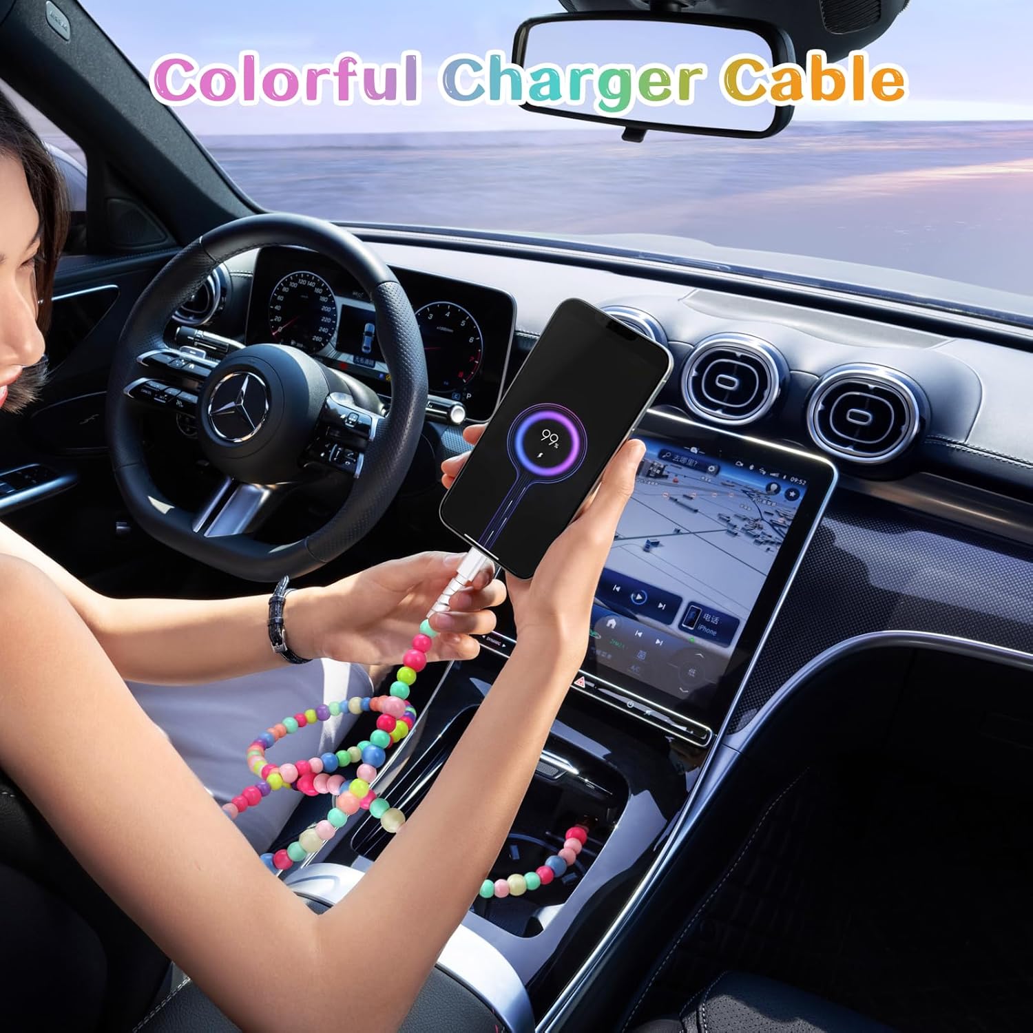 Colorful charger cable