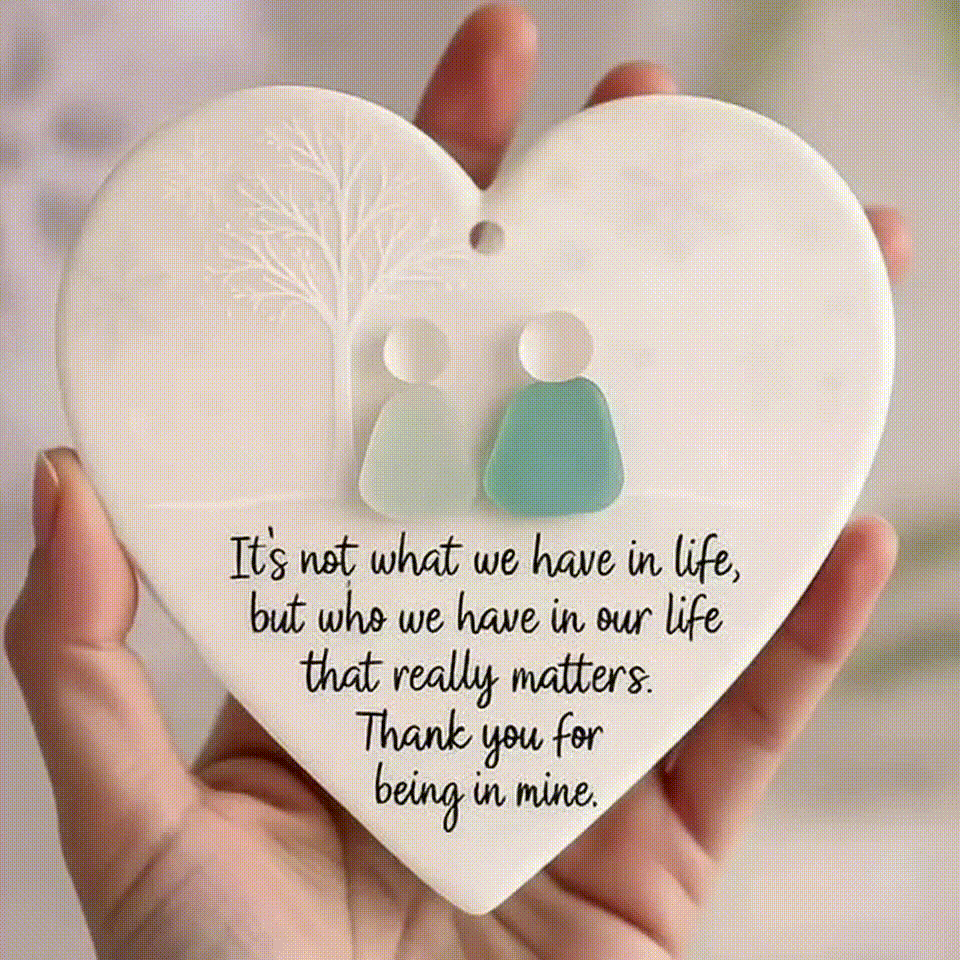 Heart-Shaped Sea Glass Friendship Decor