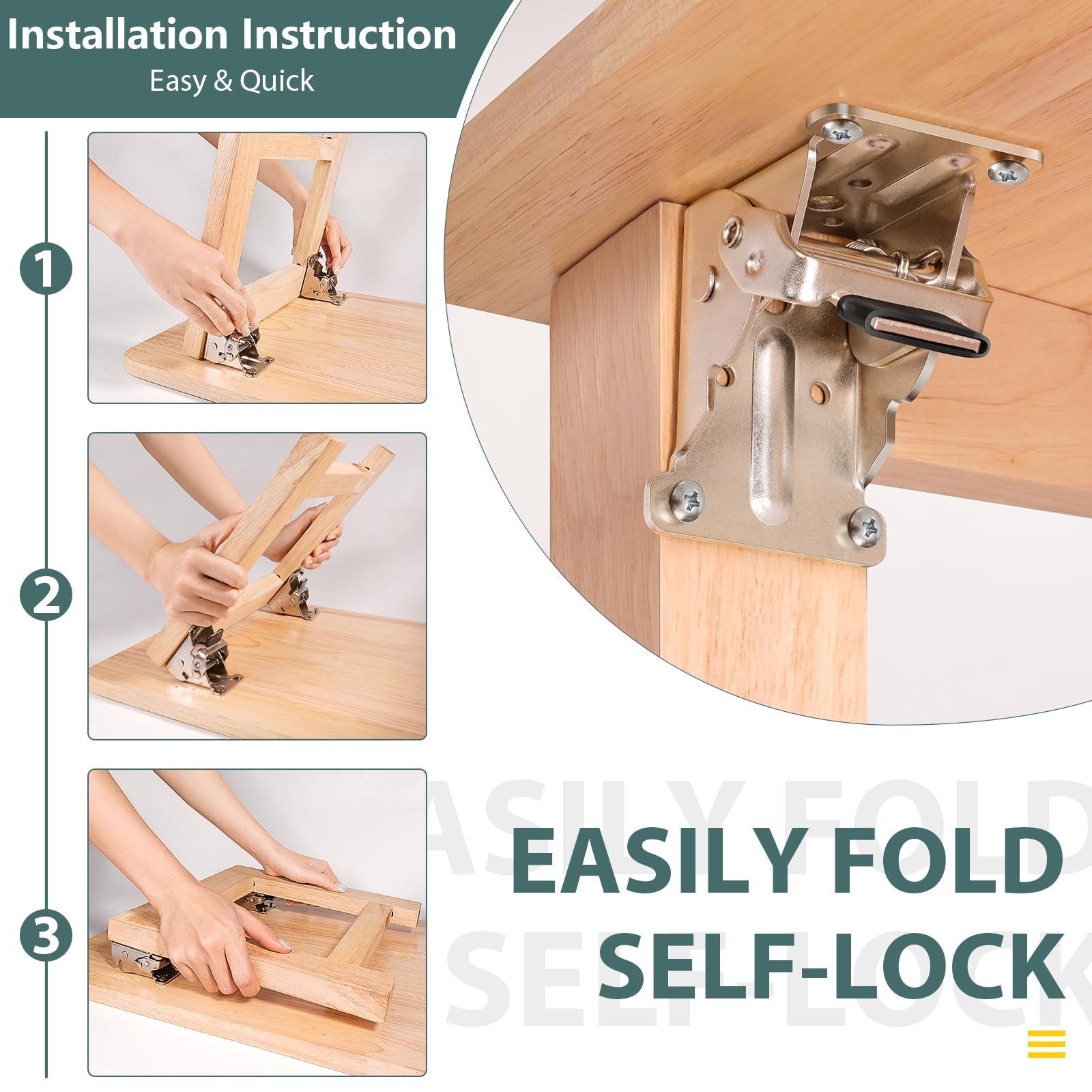 Foldable Self-Locking Hinge